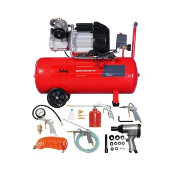 Компрессор коаксиальный поршневой AUTO MASTER KIT + 10 предметов FUBAG Компрессор коаксиальный поршневой AUTO MASTER KIT + 10 предметов FUBAG